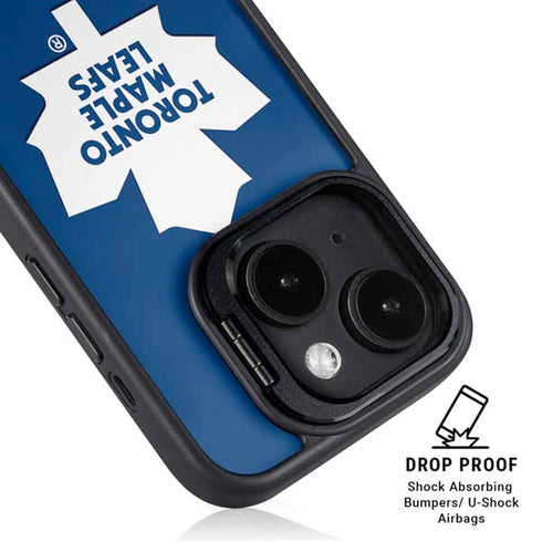 NHL Toronto Maple Leafs Solid Background iPhone 15 Kickstand Case